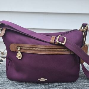 Coach Purple and Brown Crossbody Bag